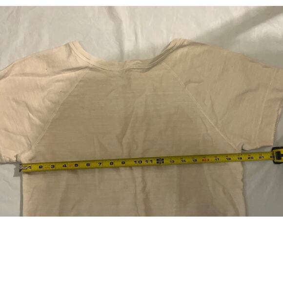 JAMES PERSE Crew Neck Shirt Size 2 - Off White - 100% Cotton Made in the USA - Picture 7 of 7